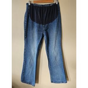 Vintage Duo Maternity Medium Wash High Waisted Bootcut Jeans, Size 12